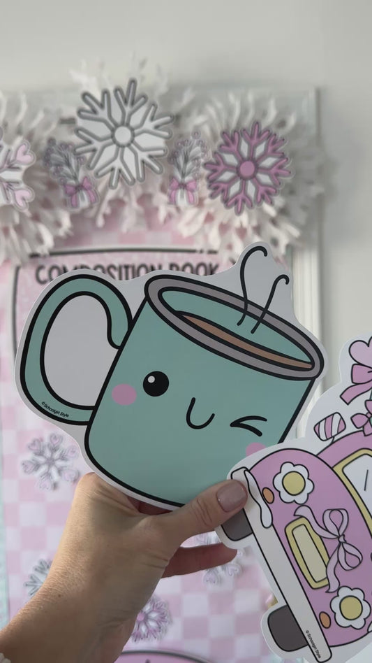 Printable Christmas Mugs Cutouts | Frosted School Days