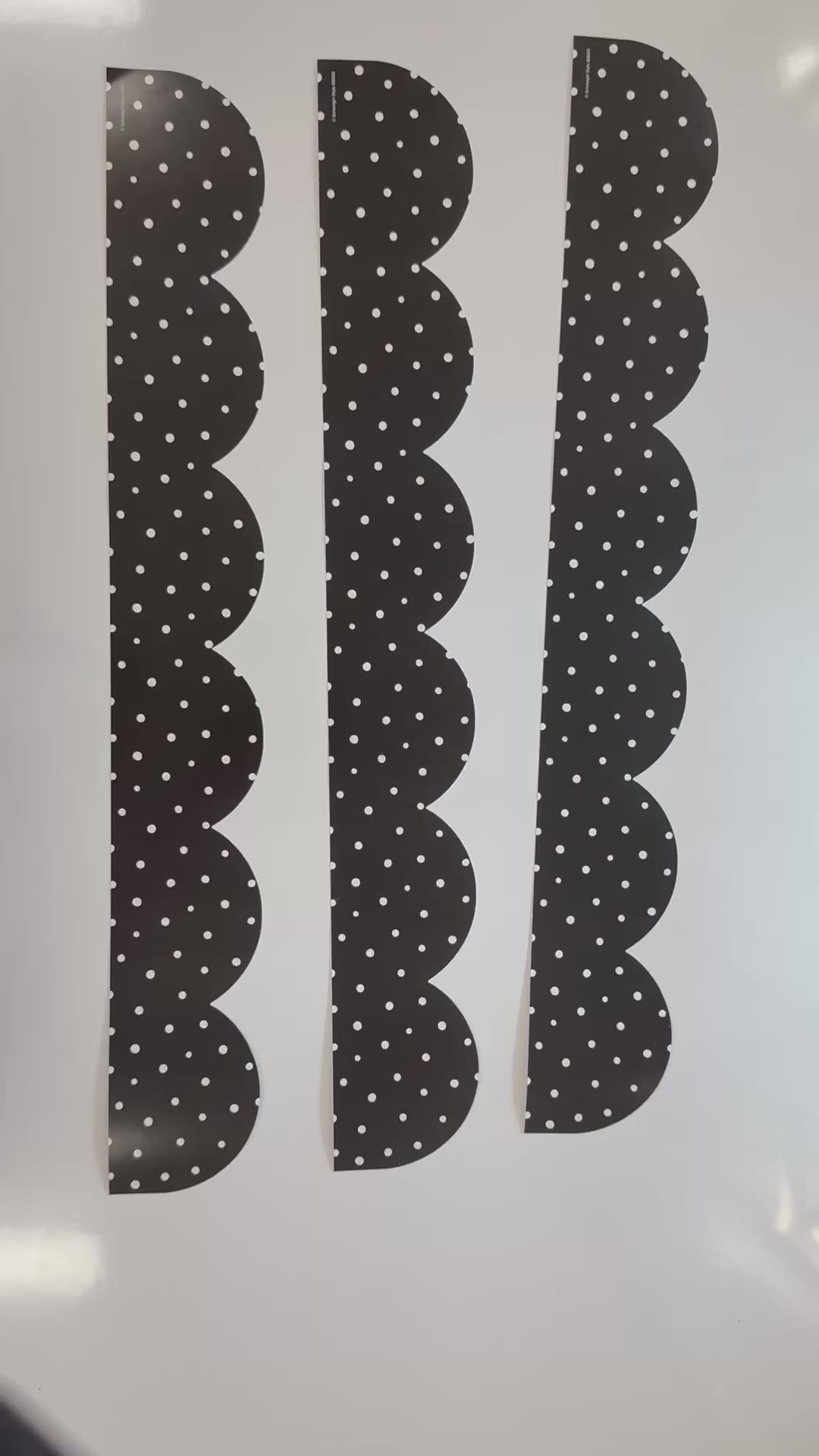 Black and white polka dot border 