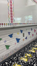Load and play video in Gallery viewer, printable bright rainbow paper airplanes bulletin board cutouts 

