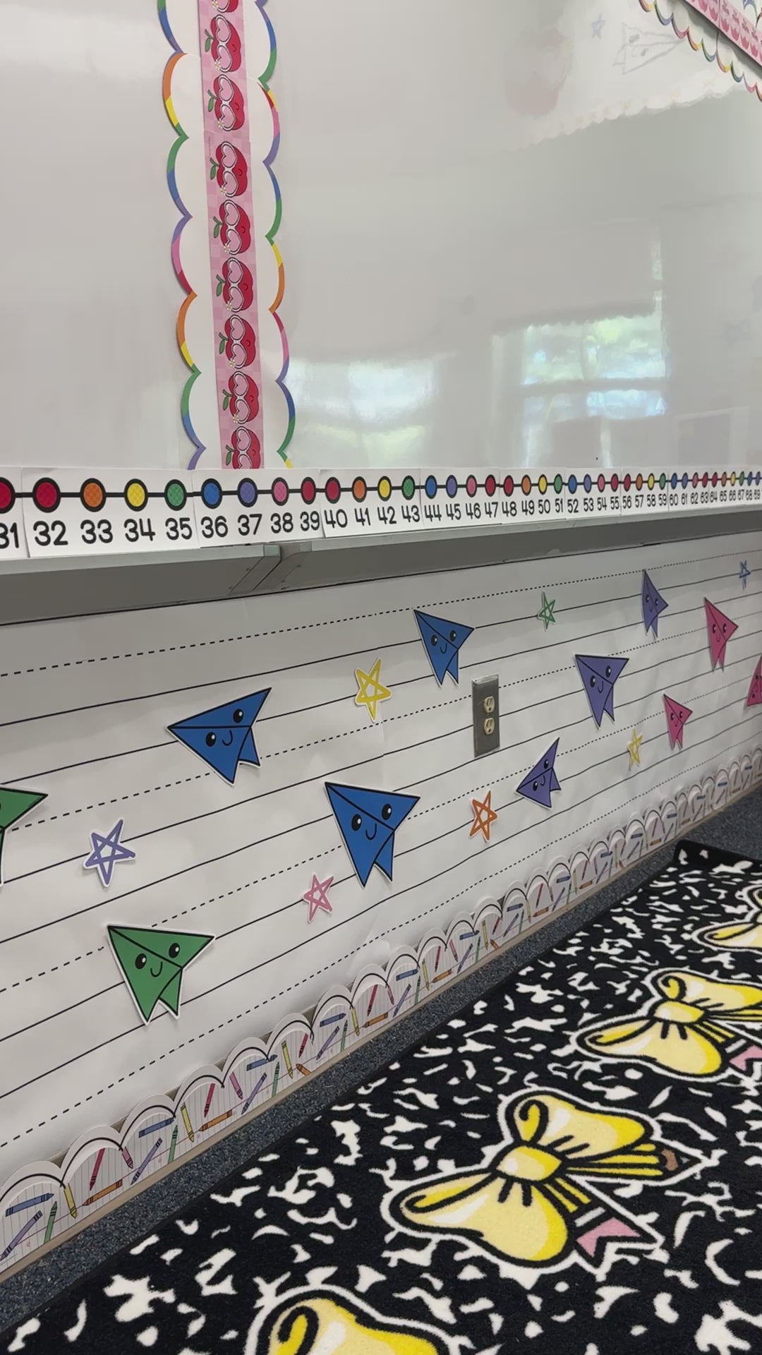 printable bright rainbow paper airplanes bulletin board cutouts 