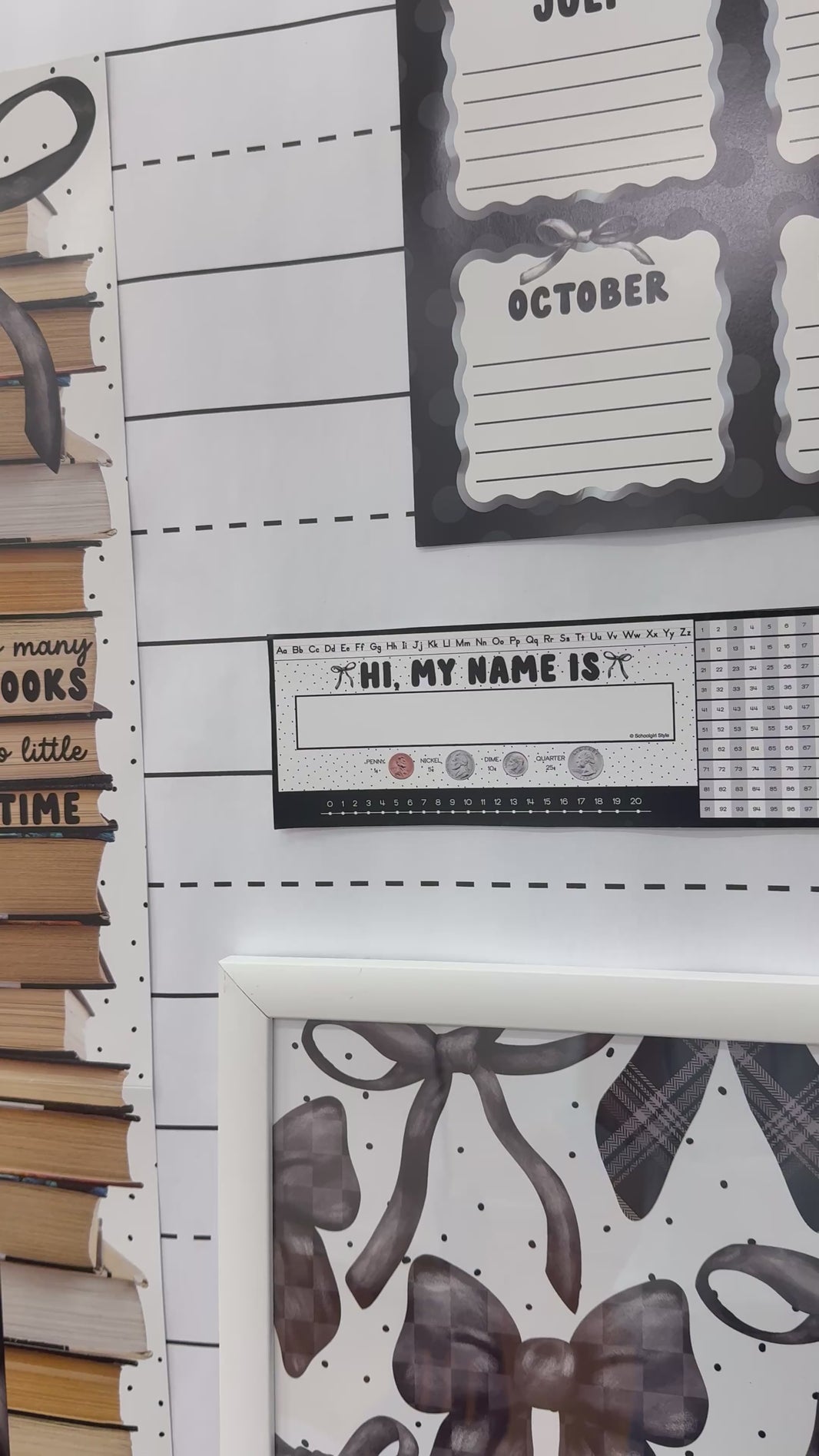 Black and white name plate cutouts 