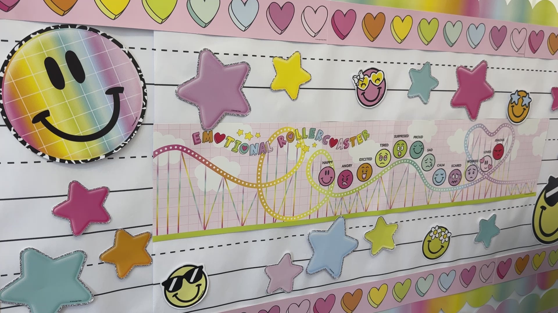 Rollercoaster feeling check in rainbow pastel statement piece 