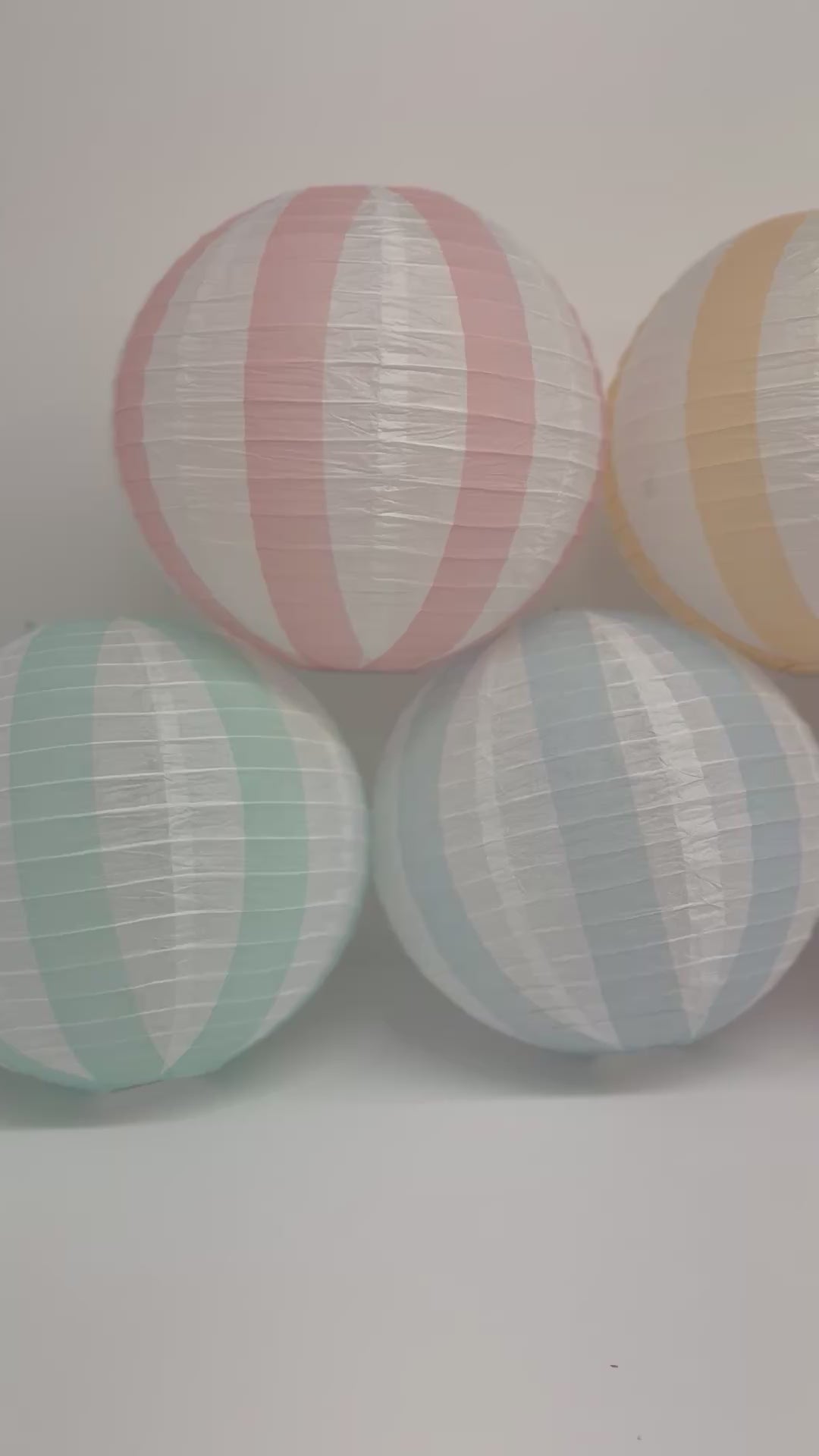striped pastel lanterns