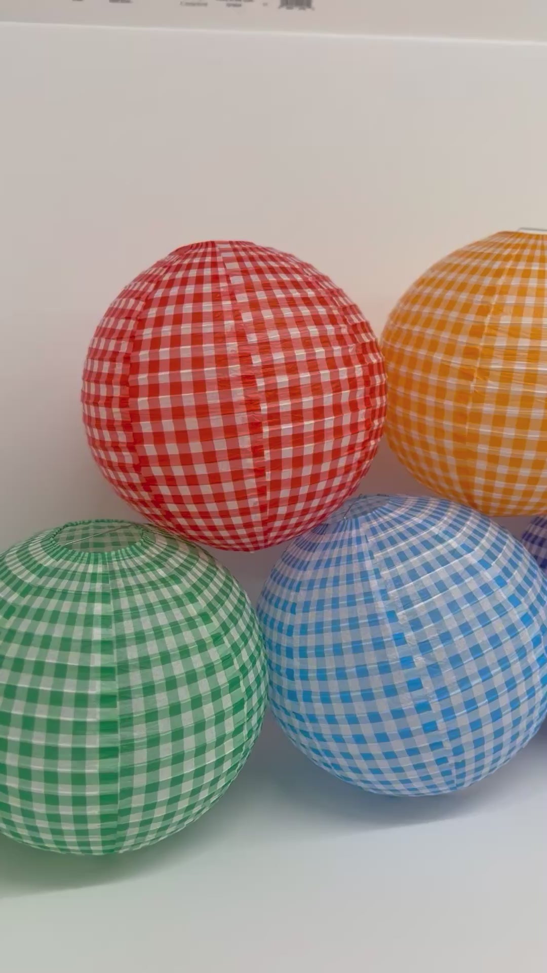 90s teacher gingham lanterns