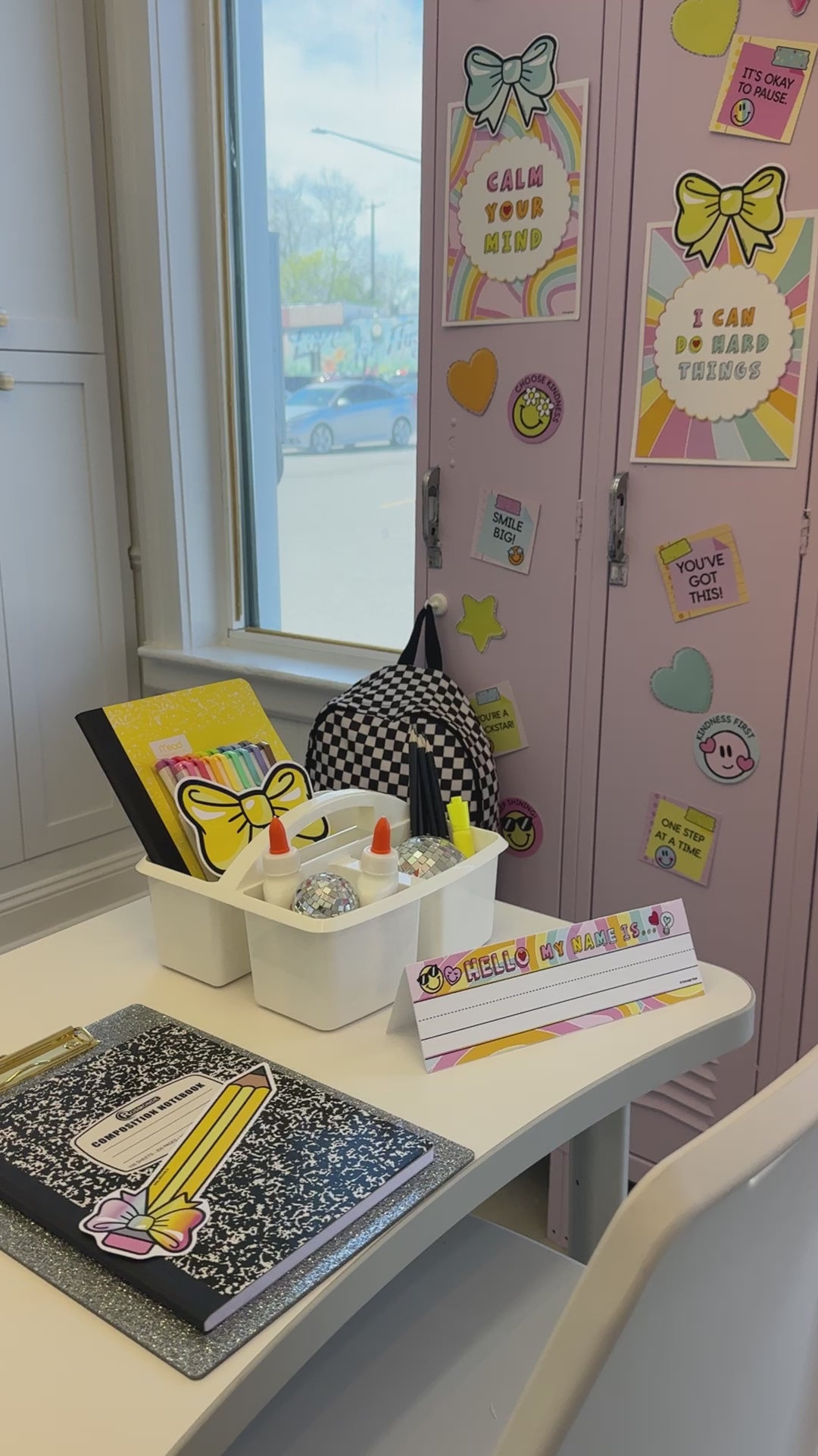 Rainbow pastel puff stars