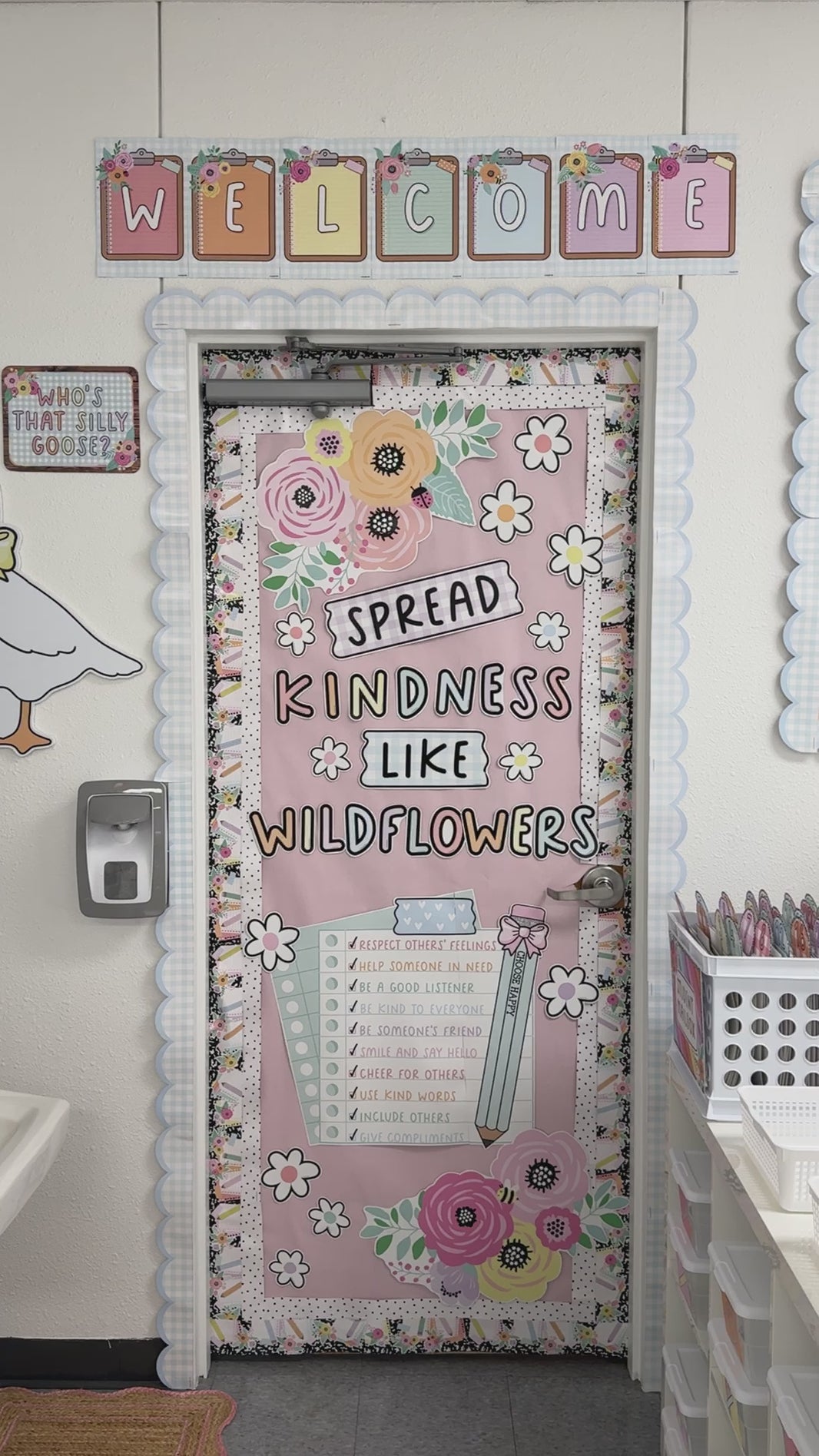 Pastel goose jumbo bulletin board cutout 