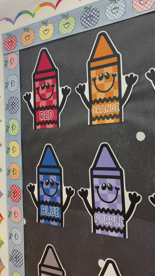90s teacher crayon cutouts 