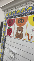 Load and play video in Gallery viewer, Bright rainbow alphabet cards with images  
