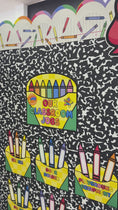 Load and play video in Gallery viewer, Bright rainbow box of crayons classroom jobs bulletin board set

