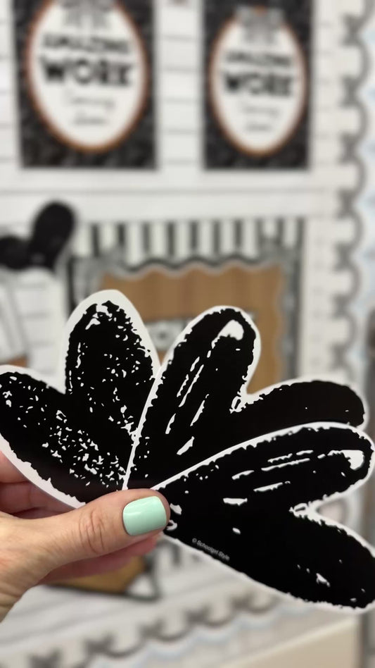 Classic Black and White Sketch Hearts Cutouts | Simply Sweet