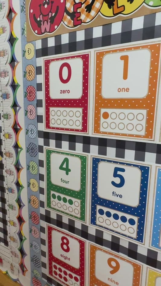 Printable Retro Number Cards | 90s Teacher