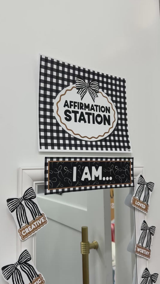 Classic Black and White Affirmation Station | Simply Sweet