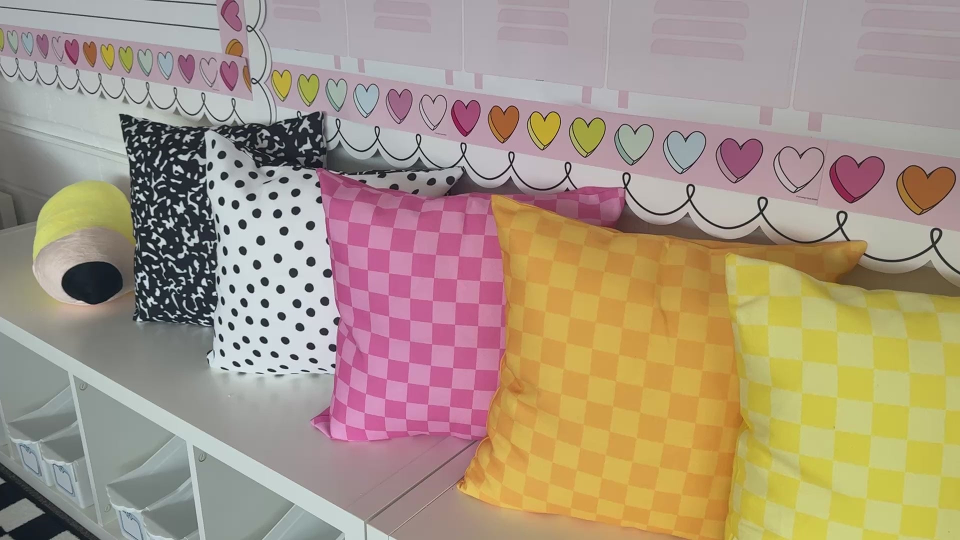 checkerboard classroom pillow covers  