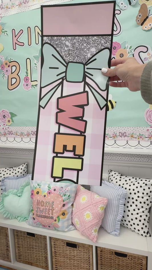 Welcome Pencil Statement Piece | Saved by the Pastel