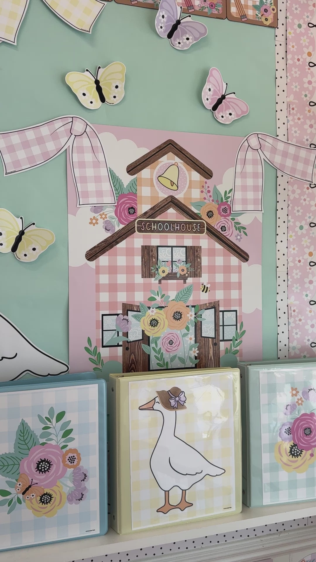 schoolhouse pastel classroom poster  