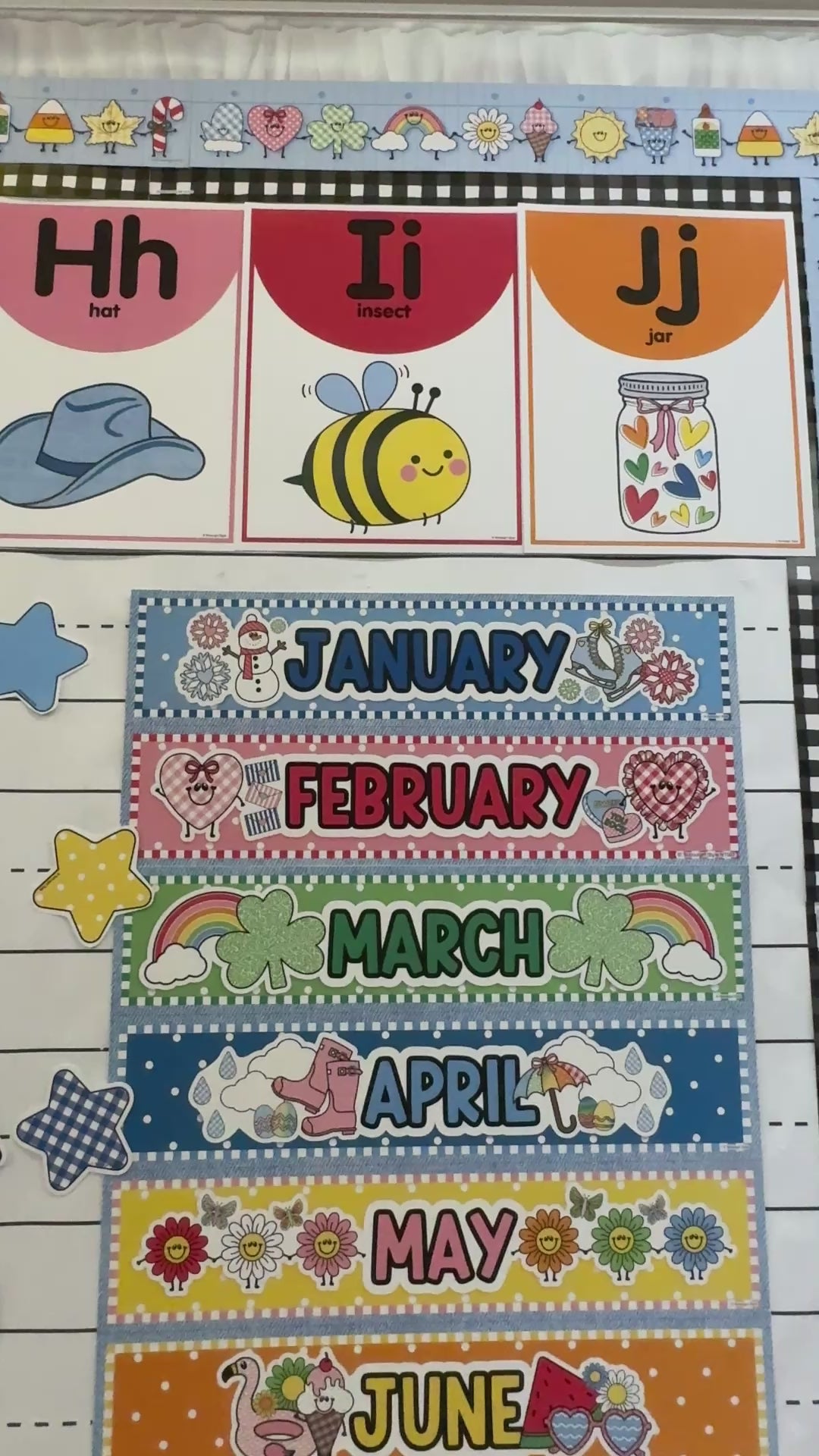 90s teacher calendar bulletin board set 