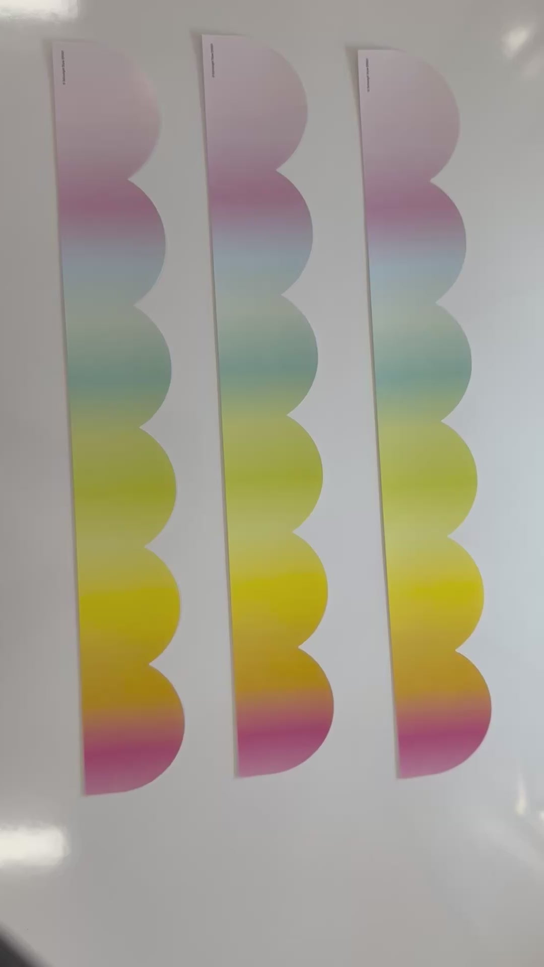 Look on the bright side rainbow pastel border 