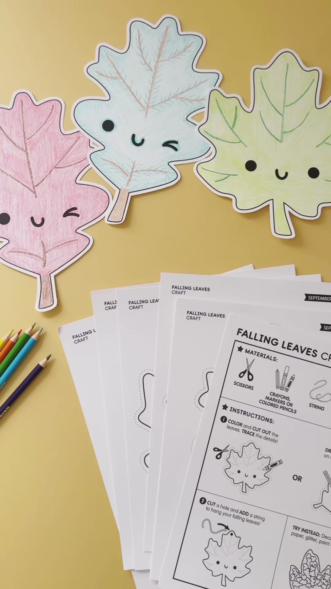 September Falling Leaves Craft