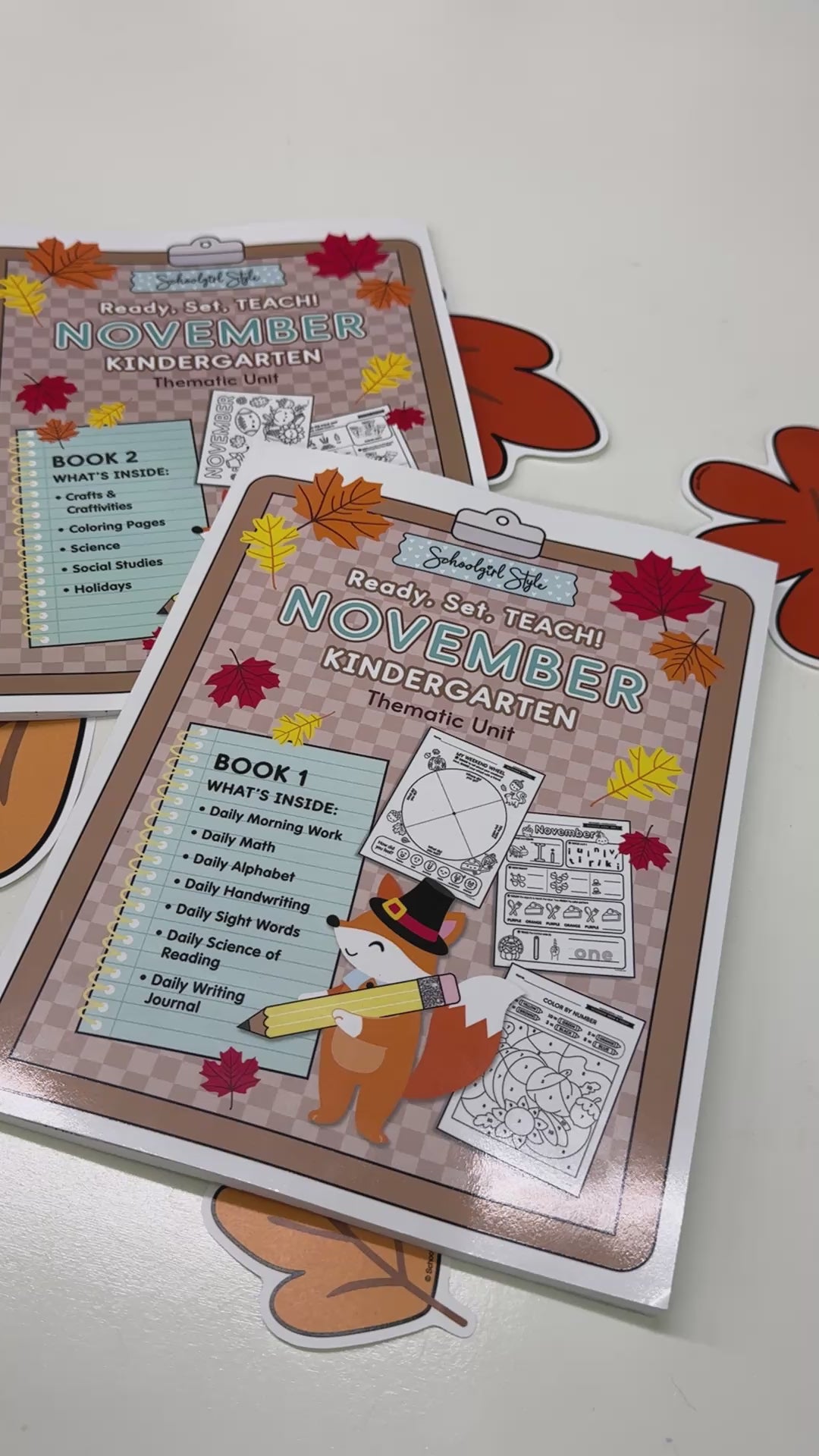Printable Kindergarten November Thematic Unit Bundle