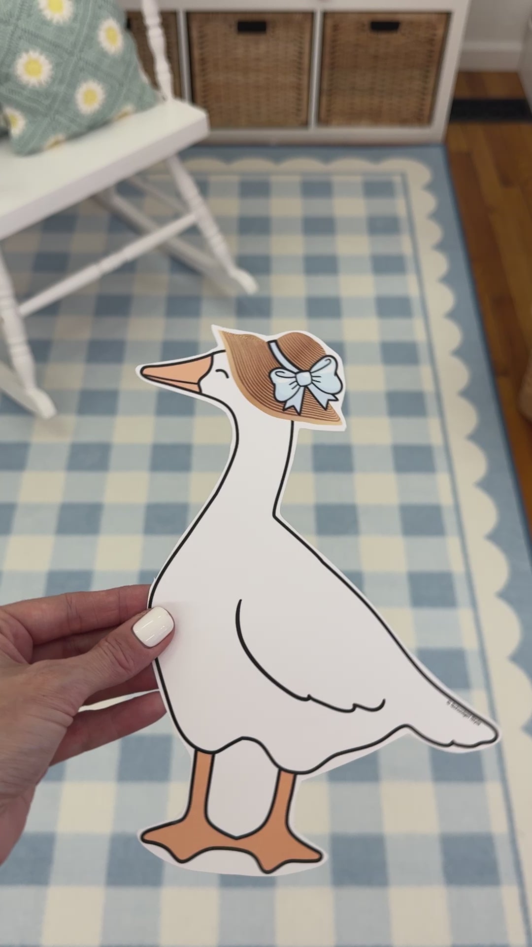 Pastel goose jumbo bulletin board cutout 