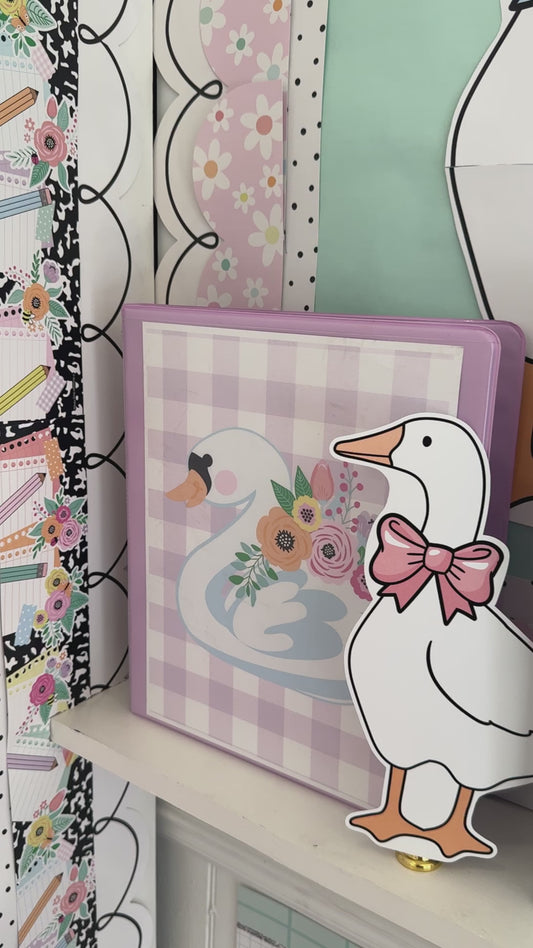 pastel goose bulletin board cutouts 