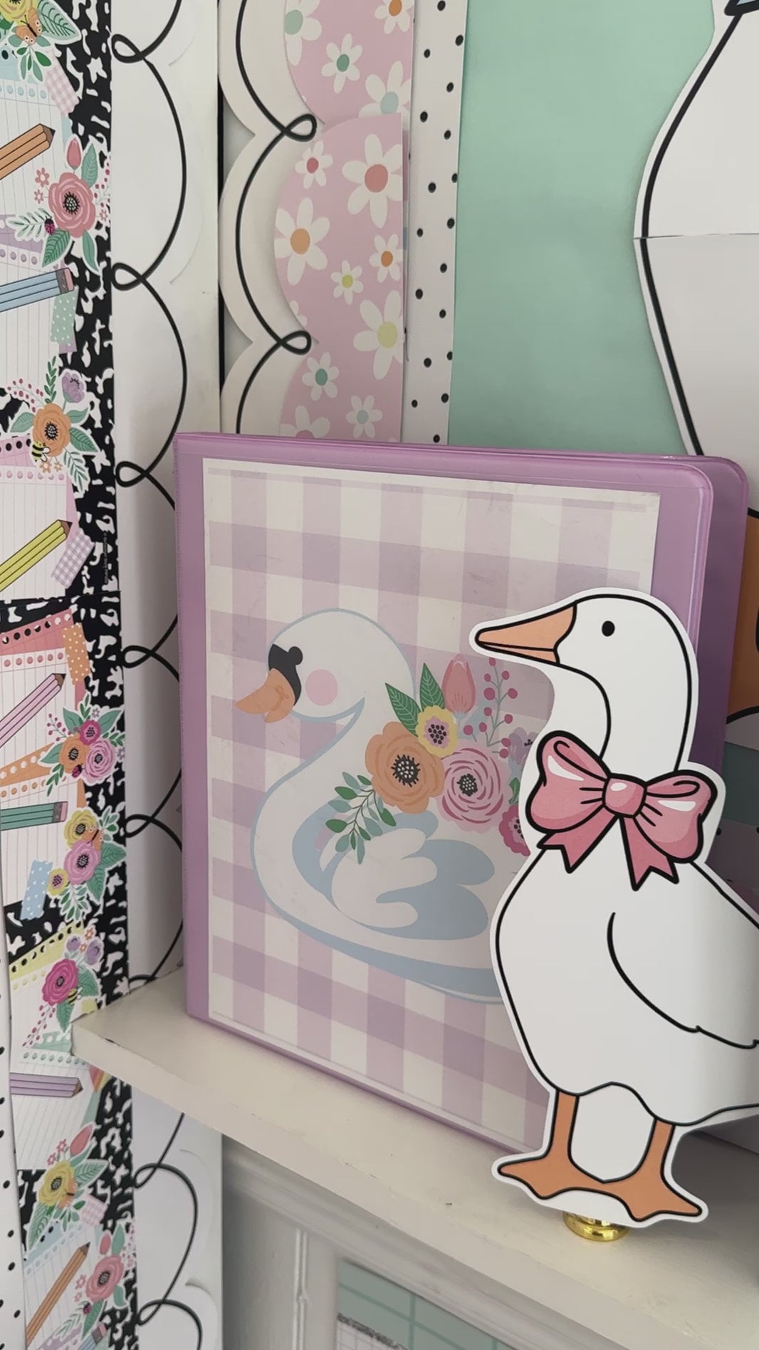 pastel goose bulletin board cutouts 