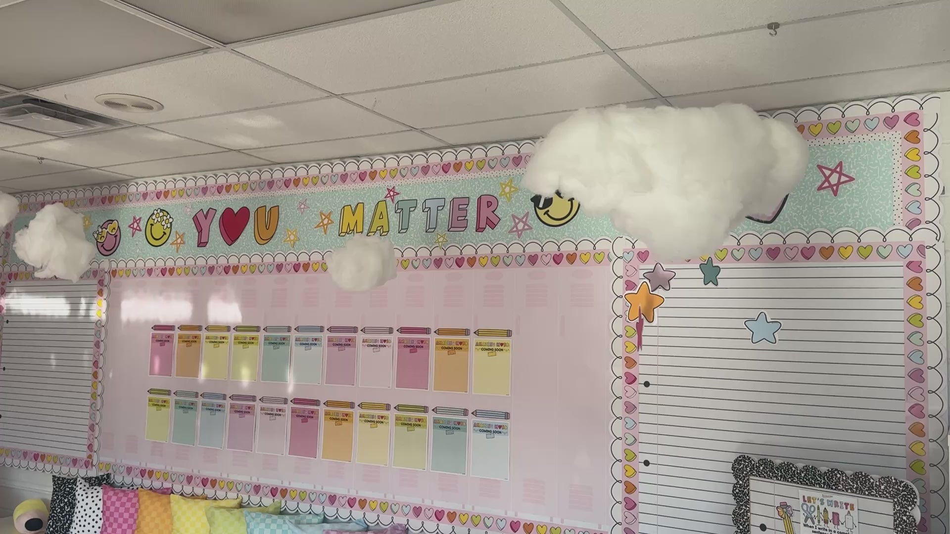 you matter rainbow pastel classroom headline 