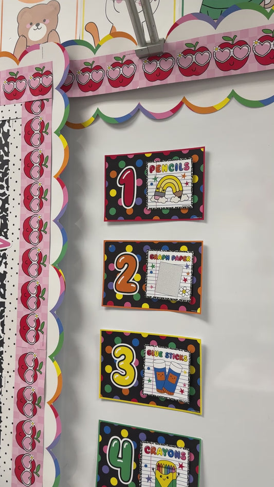 Printable Bright Rainbow Visual Supplies | School Days