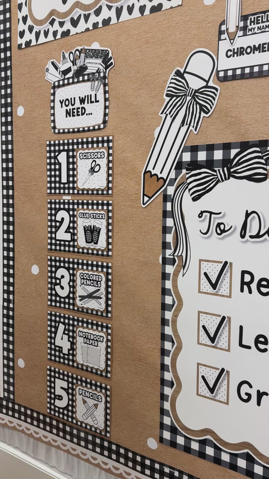Classic Black and White Visual Supplies | Simply Sweet