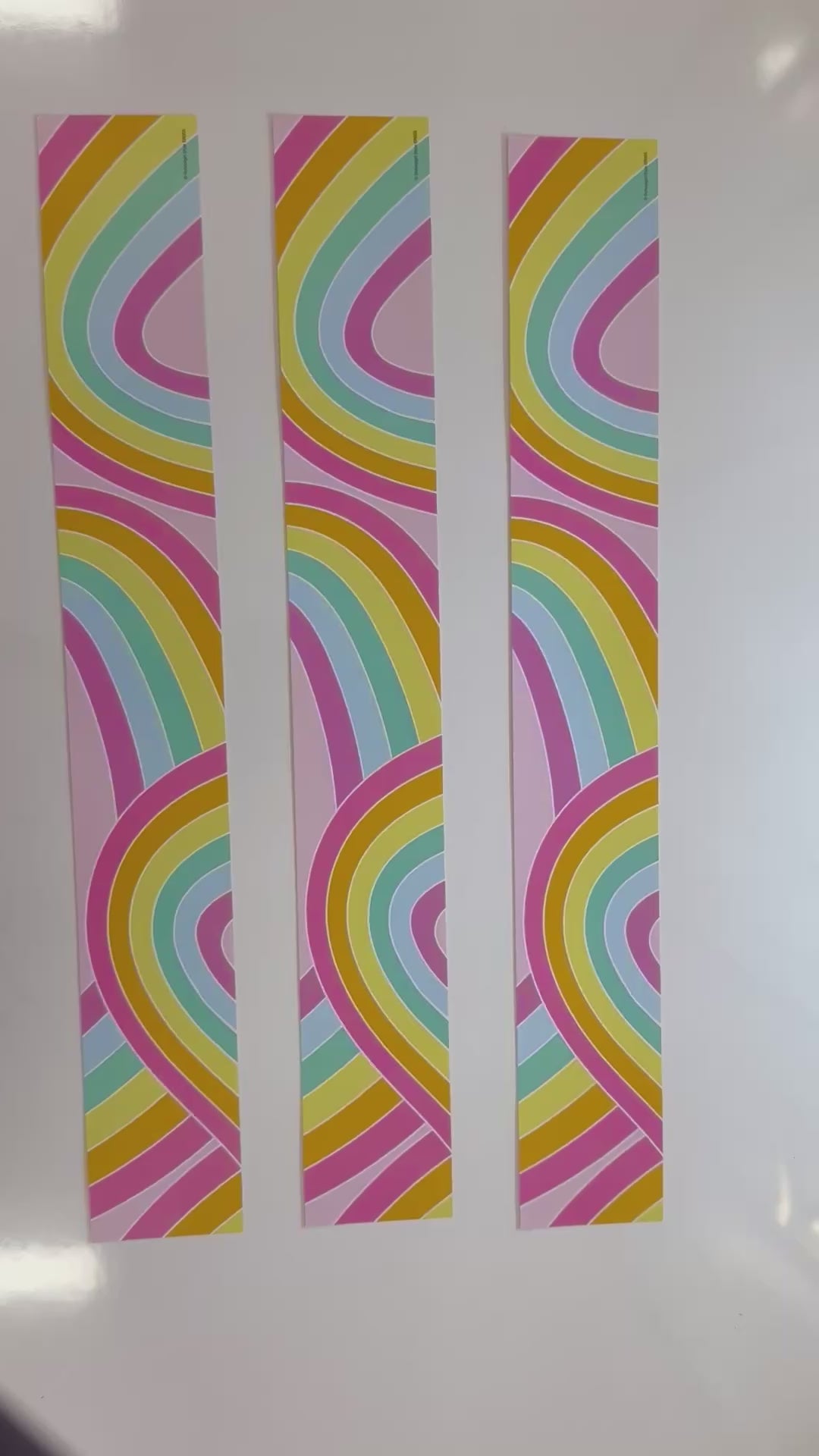 Rainbow rollercoaster striped border 