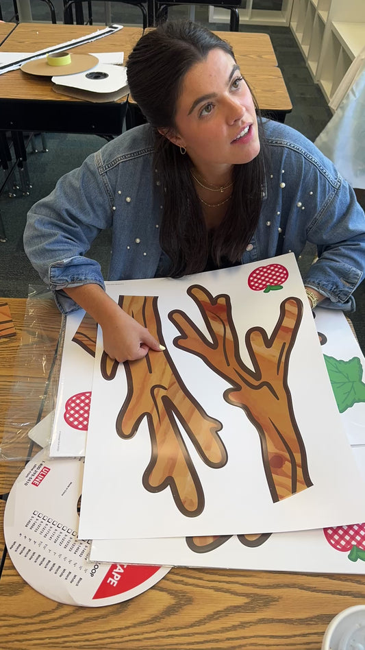 Apple Tree Bulletin Board Set (printed for you and punches out)