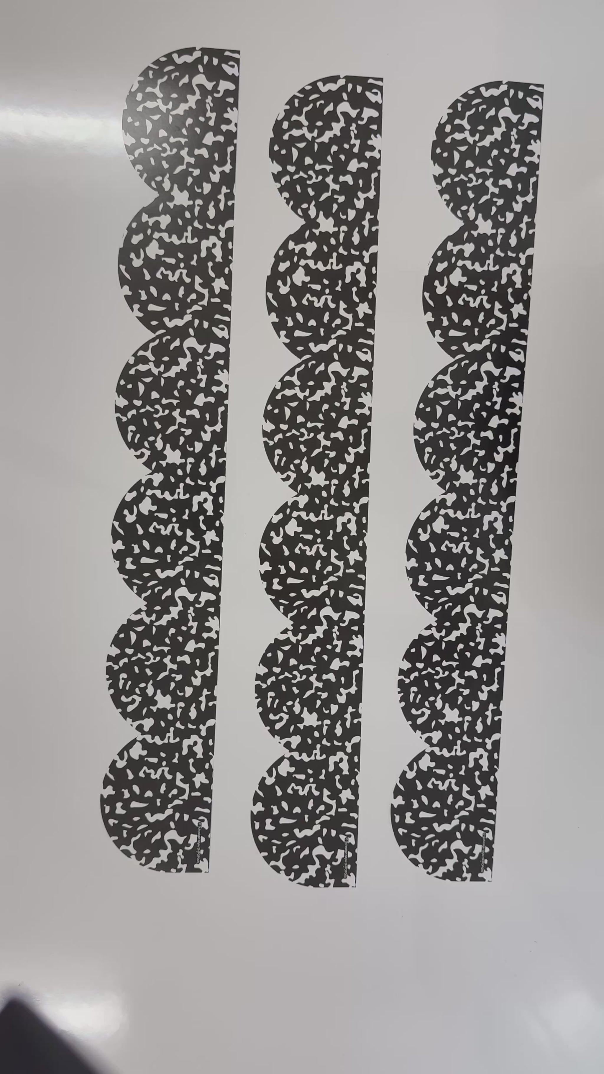 Black and white composition notebook border 