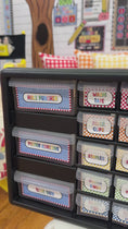 Load and play video in Gallery viewer, Printable Retro Editable Teacher Toolbox Labels | 90s Teacher
