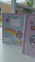 Load and play video in Gallery viewer, rainbow pastel binder covers and spines 
