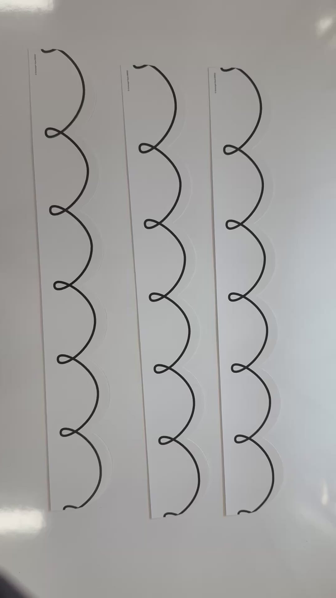 White favorite border with black loop