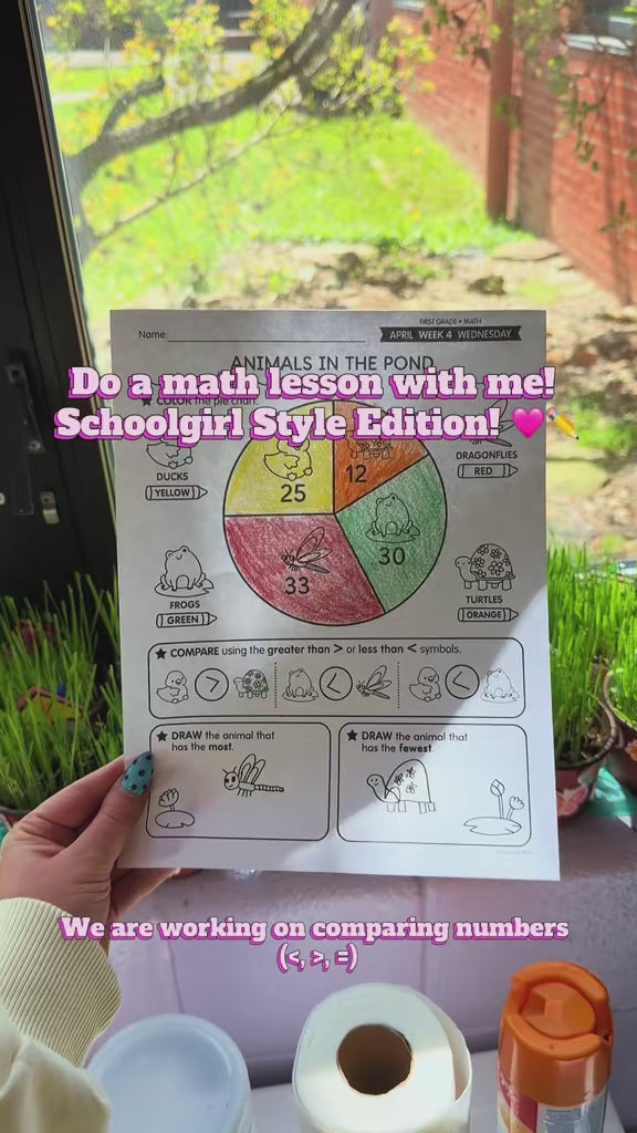 Printable First Grade April Daily Math