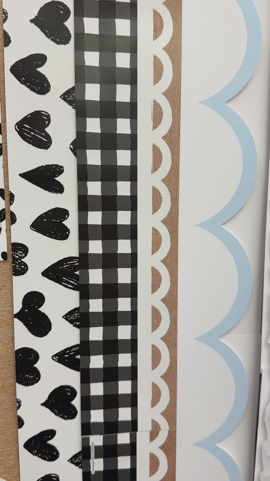 Printable Classic Black and White Sweetheart Sketch Border | Simply Sweet