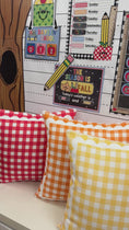 Load and play video in Gallery viewer, 90s teacher gingham pillows
