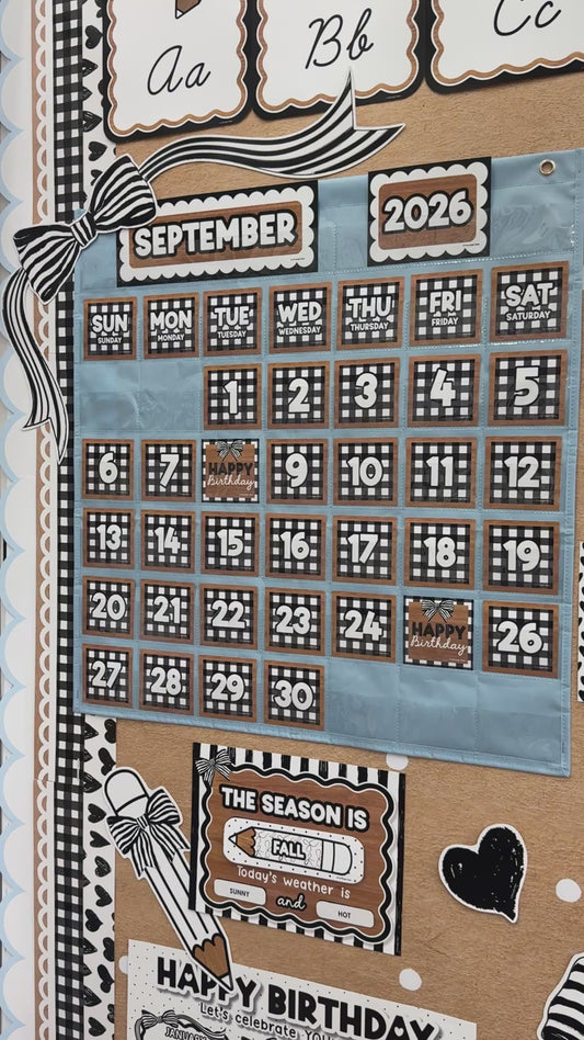 simply sweet pocket chart calendar