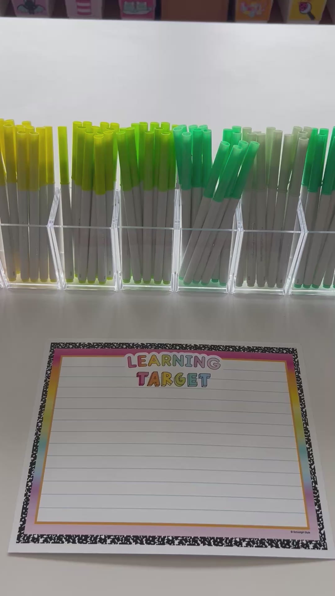 rainbow pastel editable objectives posters 