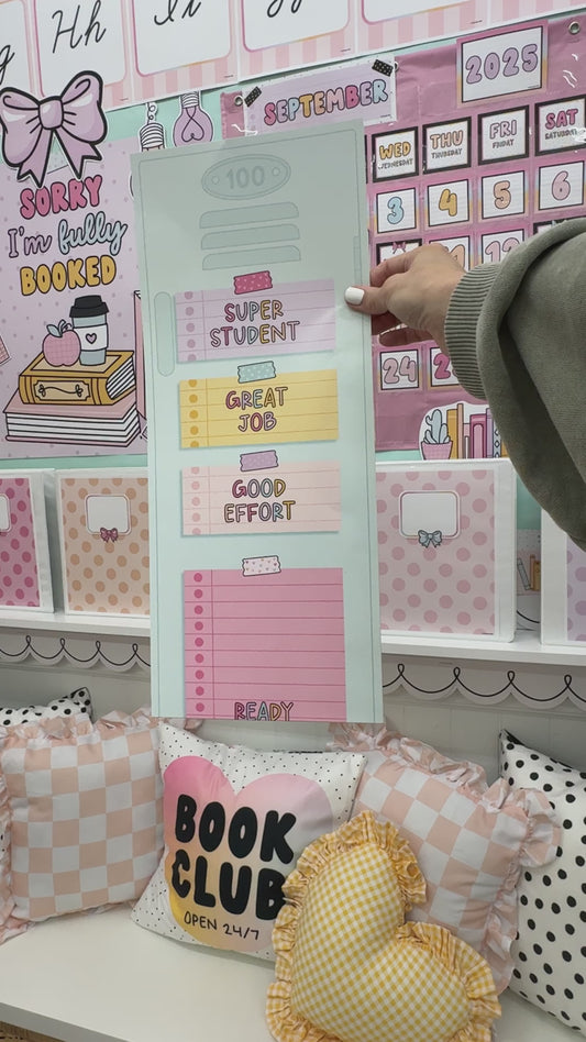 Boho pastel ready to learn behavior management chart 