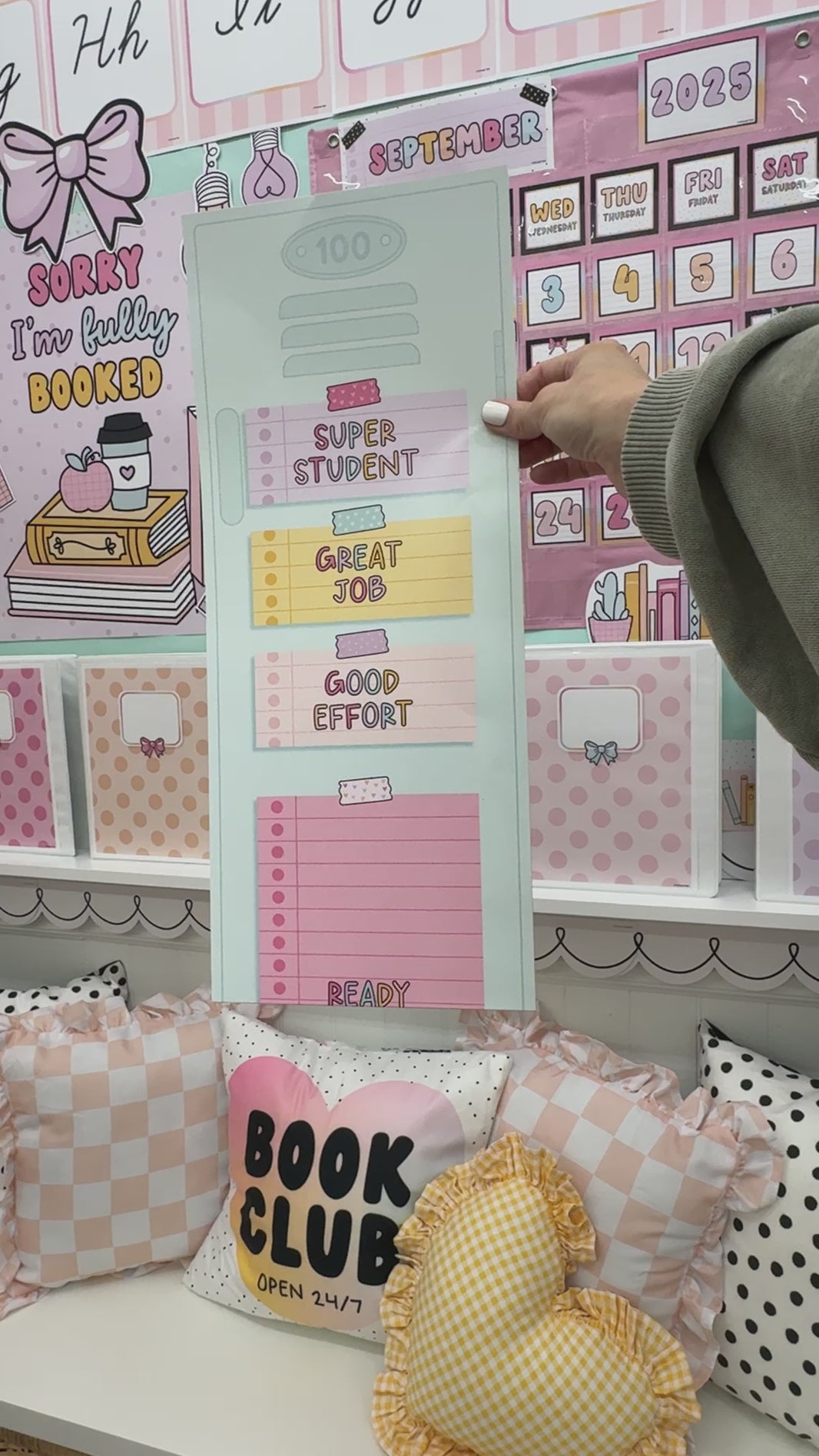 Boho pastel ready to learn behavior management chart 