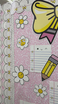 Load and play video in Gallery viewer, Notebook paper with daisies bulletin board cutouts 
