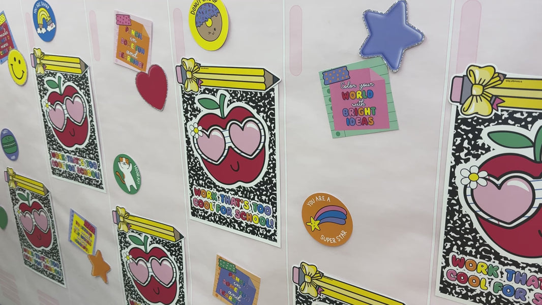 bright rainbow locker stickers bulletin board cutouts 