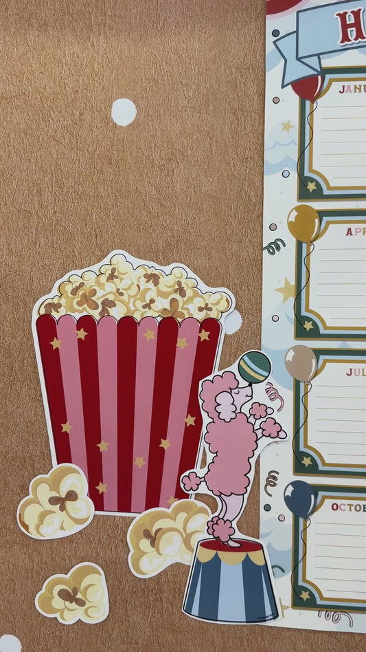 storybook circus birthday chart