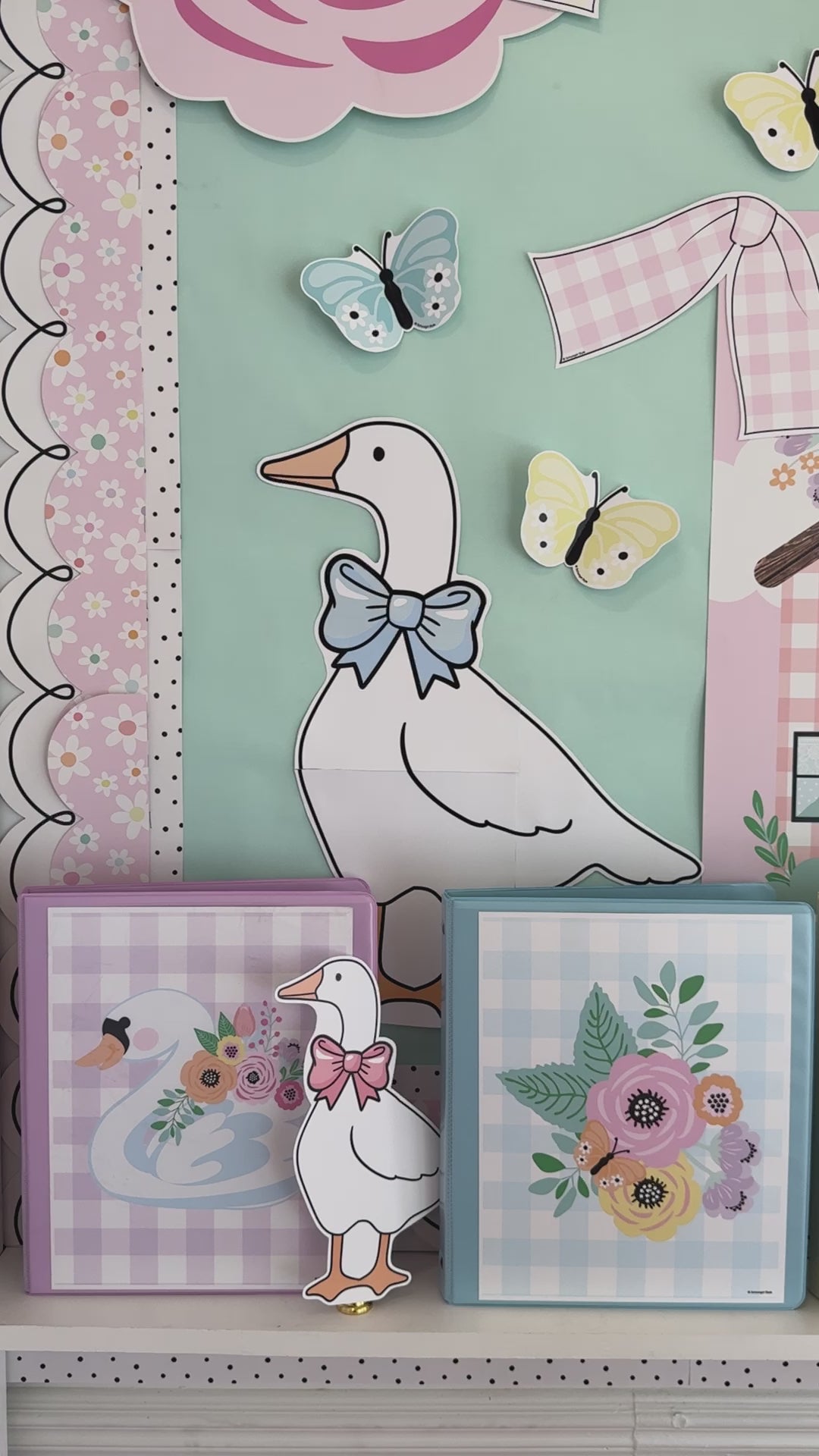 Pastel insects bulletin board cutouts 