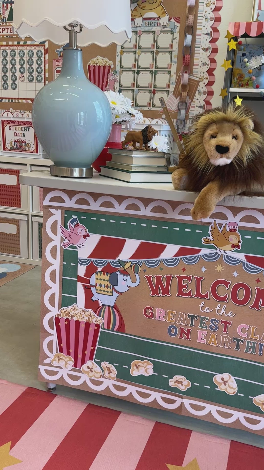 welcome kraft banner storybook circus