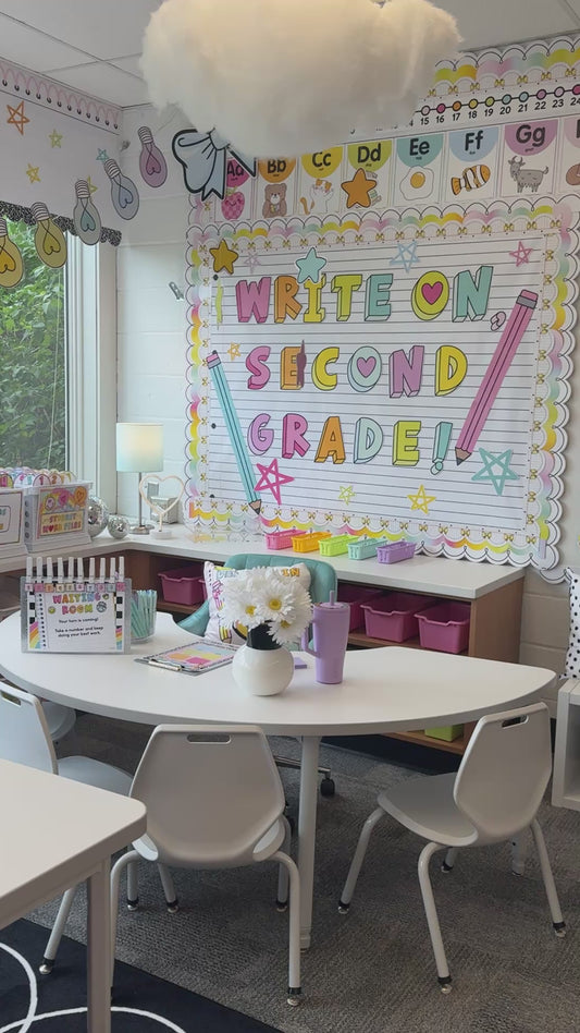 Write on second grade classroom headline 