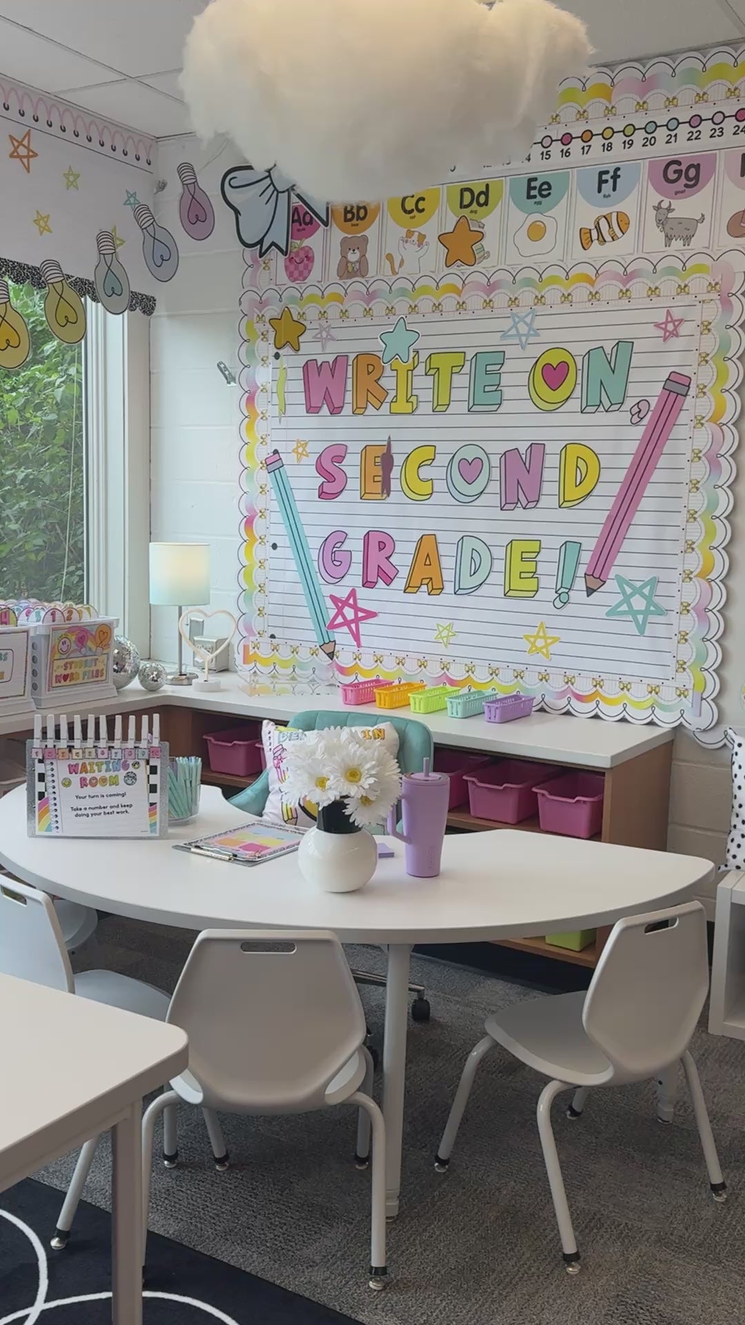 Write on second grade classroom headline 