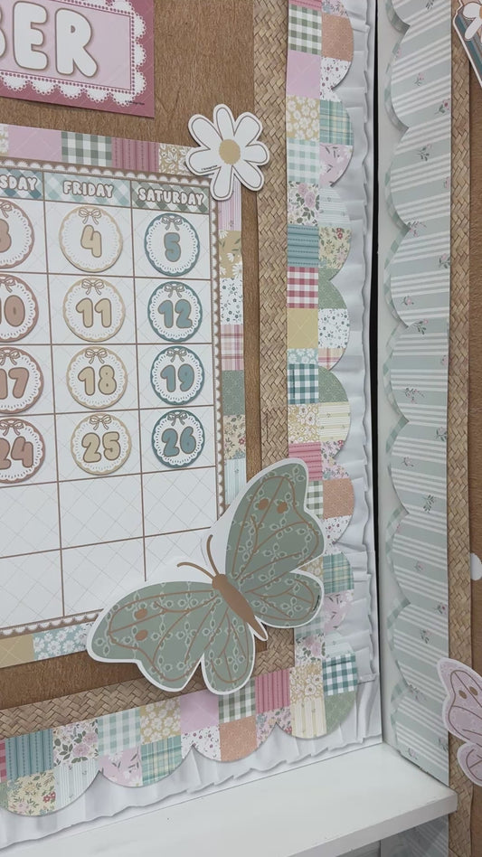 miss honey cottage classroom hand stitched with love border